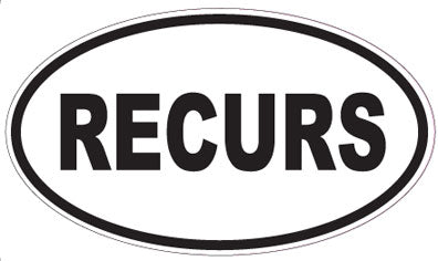 RECURS - Oval Sticker
