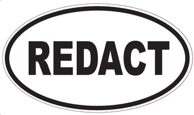 REDACT - Oval Sticker