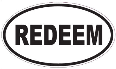 REDEEM - Oval Sticker