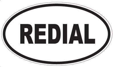REDIAL - Oval Sticker