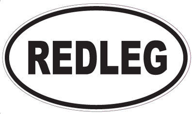 REDLEG - Oval Sticker