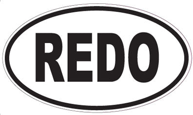 REDO - Oval Sticker