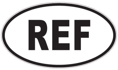 REF - 3 Letter Initials Oval Sticker