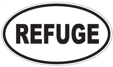 REFUGE - Oval Sticker