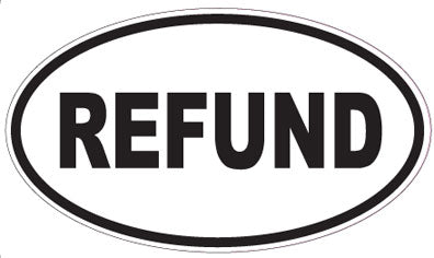 REFUND - Oval Sticker