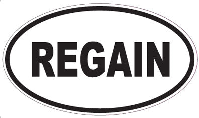 REGAIN - Oval Sticker