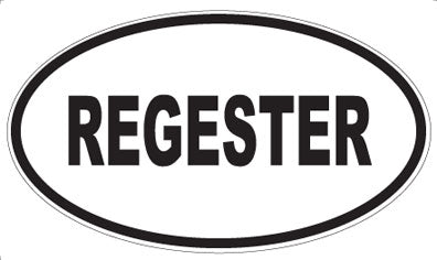REGESTER - Oval Magnet