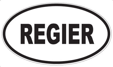 REGIER - Oval Magnet