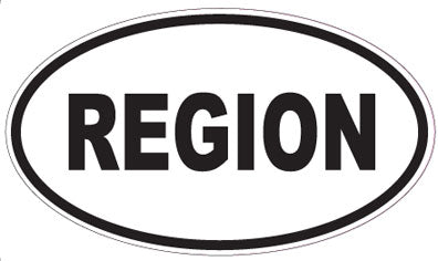 REGION - Oval Sticker