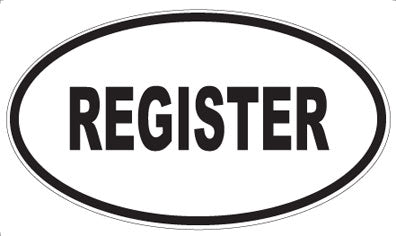 REGISTER - Oval Magnet