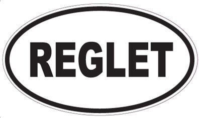 REGLET - Oval Sticker