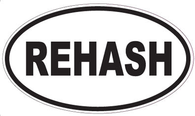 REHASH - Oval Sticker