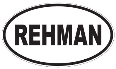 REHMAN - Oval Magnet