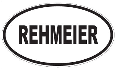 REHMEIER - Oval Magnet