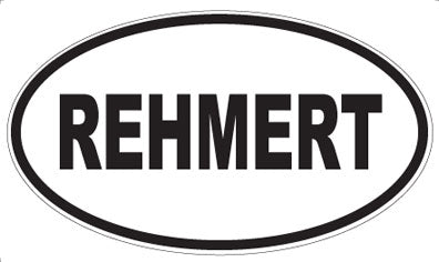 REHMERT - Oval Magnet