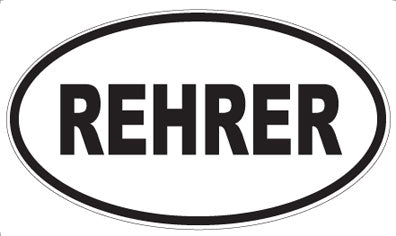 REHRER - Oval Magnet