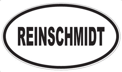 REINSCHMIDT - Oval Sticker