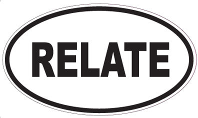 RELATE - Oval Sticker