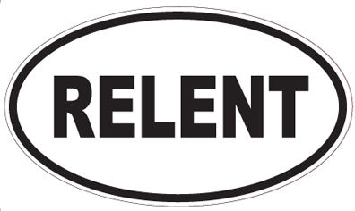 RELENT - Oval Sticker