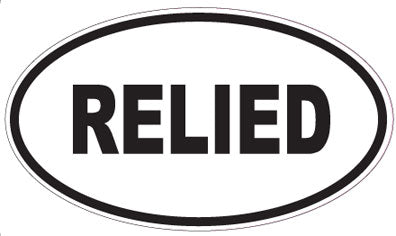 RELIED - Oval Sticker