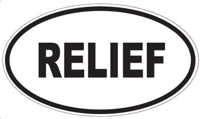 RELIEF - Oval Sticker