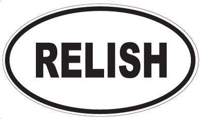 RELISH - Oval Sticker