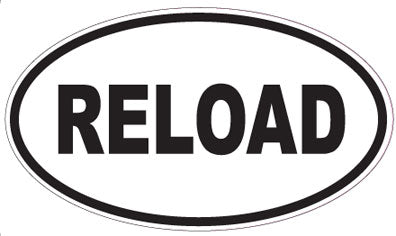RELOAD - Oval Sticker
