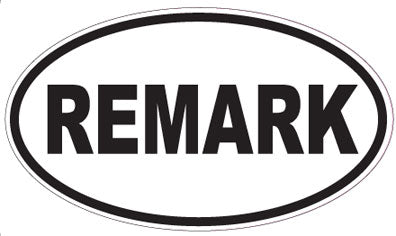 REMARK - Oval Sticker