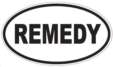 REMEDY - Oval Sticker