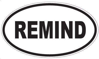 REMIND - Oval Sticker