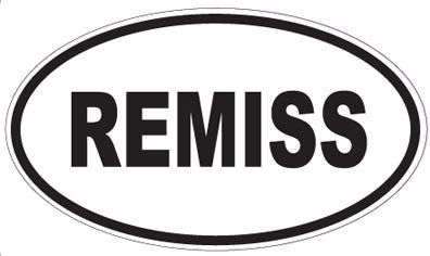 REMISS - Oval Sticker