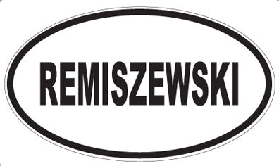 REMISZEWSKI - Oval Magnet