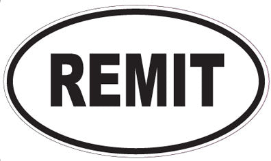 REMIT - Oval Sticker