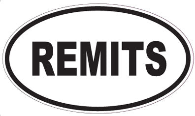 REMITS - Oval Sticker