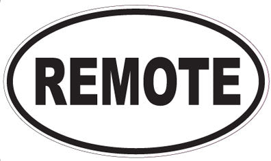 REMOTE - Oval Sticker