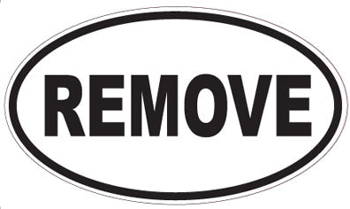 REMOVE - Oval Sticker