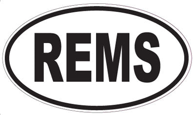 REMS - Oval Sticker