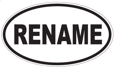 RENAME - Oval Sticker