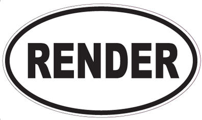 RENDER - Oval Sticker