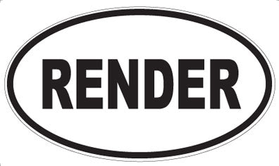RENDER - Oval Magnet