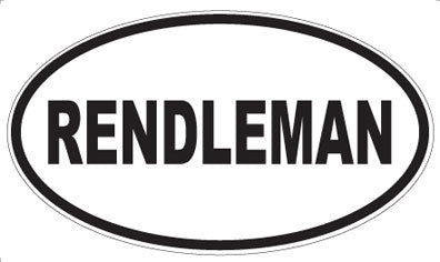 RENDLEMAN - Oval Magnet