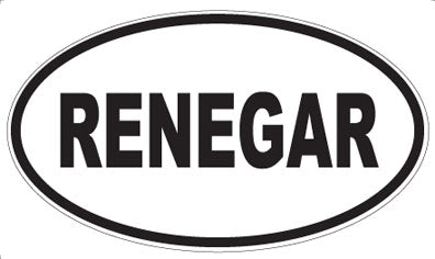 RENEGAR - Oval Sticker