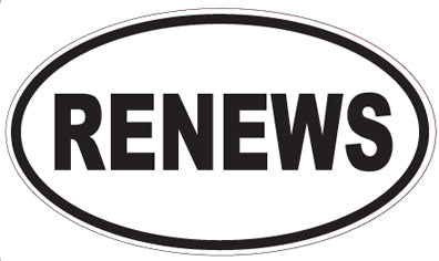 RENEWS - Oval Sticker