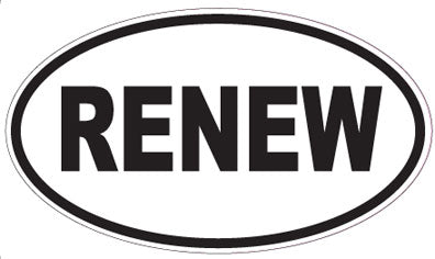 RENEW - Oval Magnet