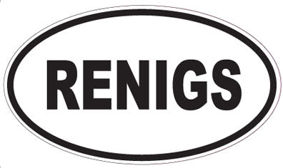 RENIGS - Oval Sticker