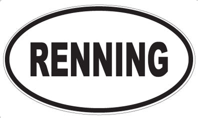 RENNING - Oval Magnet