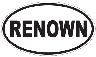 RENOWN - Oval Sticker
