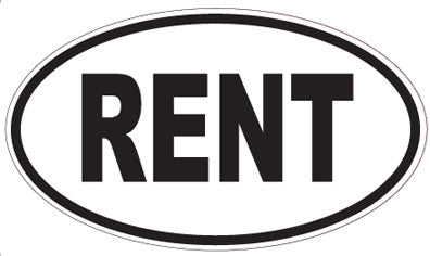 RENT - Oval Sticker