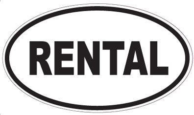RENTAL - Oval Sticker