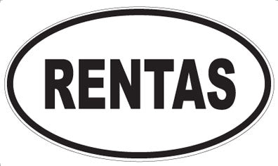 RENTAS - Oval Magnet